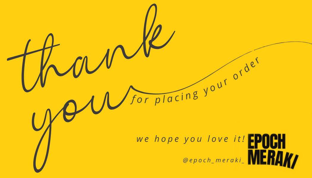Thank You Card that designed for a small startup ; Epoch Meraki